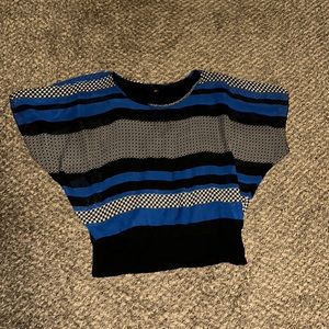 Blouse blue and black